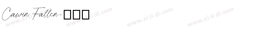 Cawin Fallen字体转换